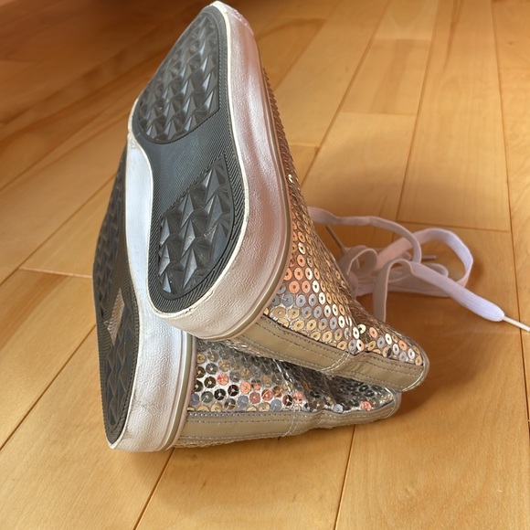 Balera silver sequin high-top sneakers Size 9 Display pair @ dance studio NWOT - Picture 7 of 9
